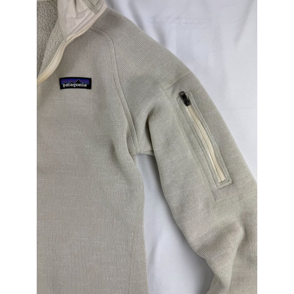Patagonia Womens Size S 1/4 Zip Pullover Better Sweater Off White - Picture 3 of 7